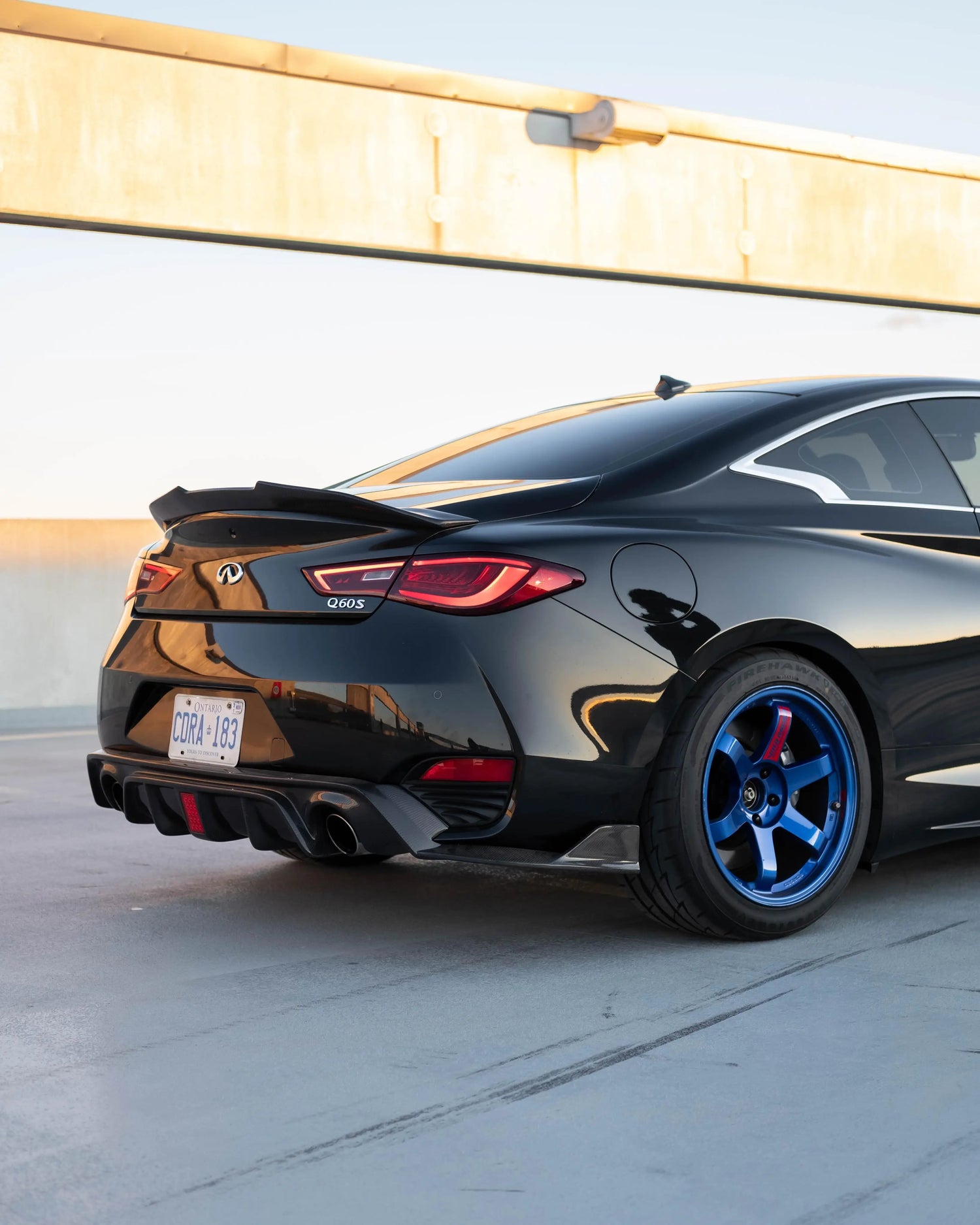 Infiniti Q60 Carbon Fiber Rear Diffuser LED Light