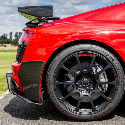 Carbon Fiber Rear Canard Splitter Winglets - Audi R8