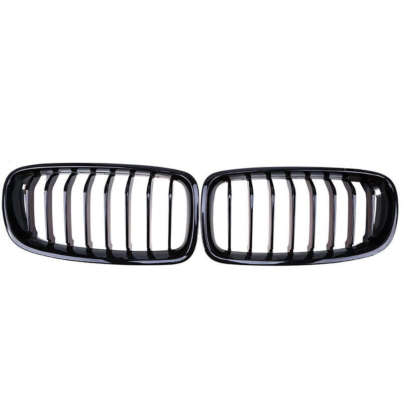 Gloss Black Front Kidney Grilles (Single Slat) - BMW F32 F33 F36
