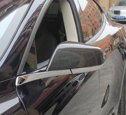 Carbon Fiber M Style Mirror Caps - Tesla Model S